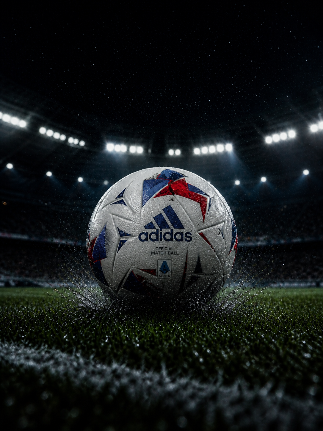Football image with turf lights and impact